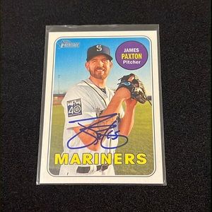 2018 Topps Heritage Baseball - James Paxton- Autographed Card